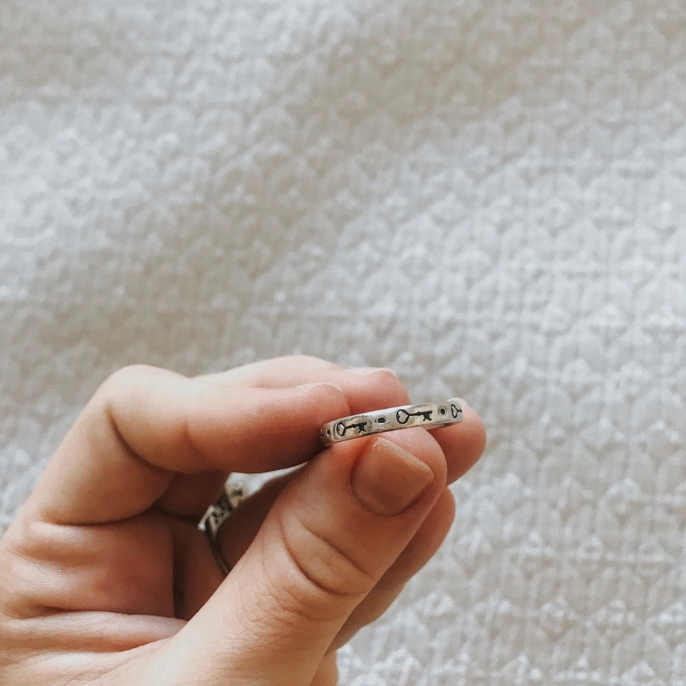 JAMES AVERY Stacking Key Ring Serling Silver 8